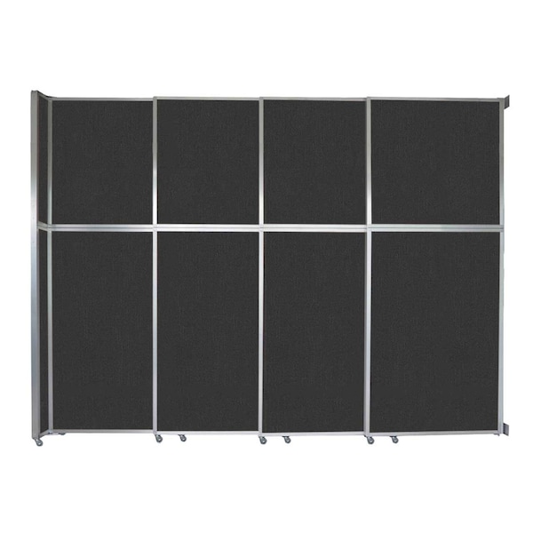 Operable Wall Sliding Room Divider 12'8" x 10'3/4" Black Fabric